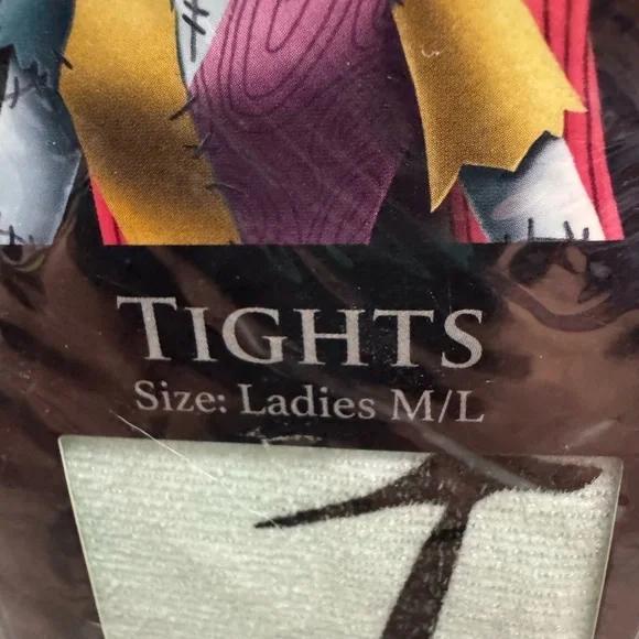 Disney Tim Burton's The Nightmare Before Christmas Tights Ladies M/L NEW NIP - Picture 3 of 5
